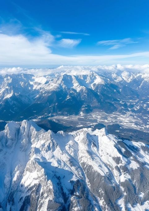 新疆的天空与雪山