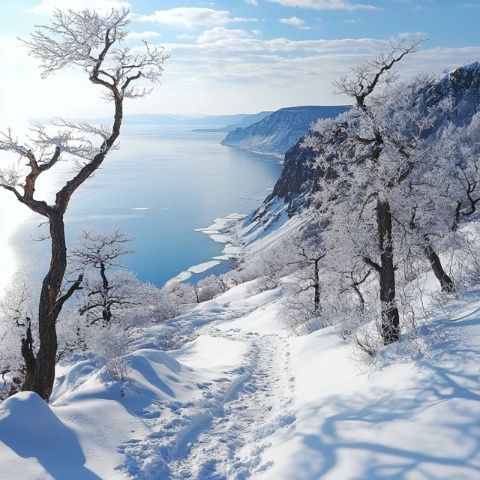 长白山雪岭景观，纯自然的原生态童话世界