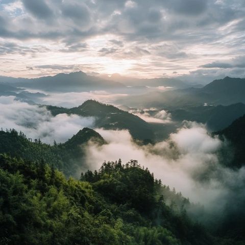 梵净山位于贵州省铜仁市江口县太平乡黑湾河梵净山景区，是中国国家级自然保护区、世界