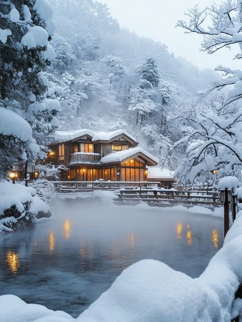 日本白川乡的冬季美景和温馨小木屋让人流连忘返。