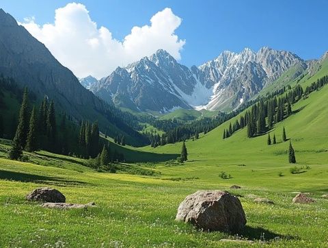 自驾游日记之新疆15：体验雪山、草原和哈萨克族风情