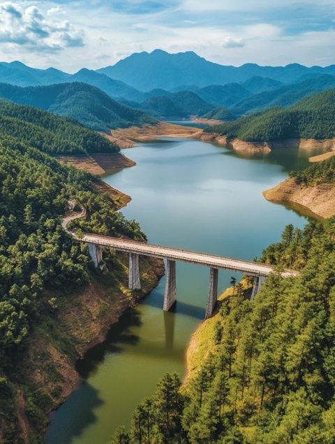 泸州市纳溪区花田酒地以及隔江遥望的江阳区景区方山