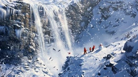 冬季探秘牟尼沟：雪景与瀑布奇观之旅