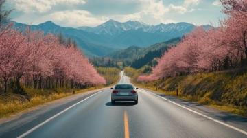 春天是公路旅行的绝佳季节，天气回暖，沿途风景生机勃勃，无论是花海、山野还是海岸线